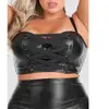Soutien-gorge top effet cuir Fierce 3X/4X