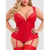 Guêpière push-up Treasure Me rouge 3X/4X