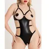 Lovehoney Lingerie Body Ouvert Fierce Wetlook Noir