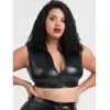 Lovehoney Lingerie Crop Top Fierce Wetlook Noir GT
