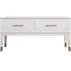 CosmoLiving by Cosmopolitan Table basse avec plateau relevable en mélaminé blanc