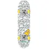 Skateboard Complet Meow Sticker Pile (8" - Blanc)