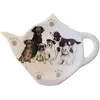 Alex Clark Art Coupelle pour sachets de thé en porcelaine blanche à motifs chiens