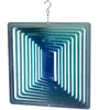 Spin-Art Spinners - Mobile à vent carré bleu 30cm Grand modèle