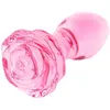 Lovehoney Plug anal en verre Full Bloom Rose medium
