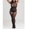 Lovehoney Lingerie Combinaison ouverte à noeud résille noir GT