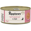 6x70g Applaws Cat en sauce filet de thon avec crevettes Nourriture hum...