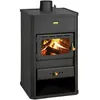 Poêle à bois Prity S1   10,4 kW, Noir Graphite, Classe A, Design Compa...