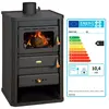 Poêle à bois Prity S2   104 kW Noir Graphite Classe A Design Compact