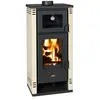 Poêle à bois avec four Prity K2 GT F - 8,1 kW, Design élégant, Ivoire,...