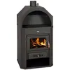 Poêle à bois Prity   15,9 kW, Noir Graphite, Classe A, Design Robuste