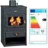 Poêle à bois Prity K1   95 kW Noir Graphite Classe A Design Compact