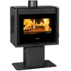Prity - Poêle à bois PM3L-TV   13 kW, Noir Graphite, Classe a+, Design...