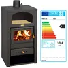 Prity - Poêle à bois K2 avec niche   10,4 kW, Noir Graphite, Classe a,...