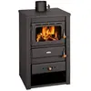 Prity - Poêle à bois K22   10,4 kW, Noir Graphite, Classe a, Design Co...