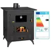 Poêle à bois Prity FR   13,9 kW - Grand four avec thermomètre - Plaque...