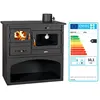 Poêle à bois avec four PRITY 1P34   10,1 kW, Noir Graphite, Classe A, ...