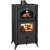 Prity - Poêle à bois avec four fgr d   14,5 kW, Noir Graphite, Classe ...
