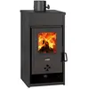 Prity - Poêle à bois kop d   8,7 kW, Noir Graphite, Classe a, Design C...