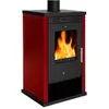 Prometey - Poêle à Bois Eco 3   8,5 kW Panneaux Latéraux Bordeaux et P...