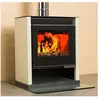 V05 - Poêle à bois Rubin Lux   13 kW avec panneaux latéraux peints cou...