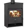 Poêle à bois dangle PRITY AM D   125 kW Noir Graphite Classe A Design ...