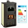 Thermopoêle à bois avec four PRITY FG W20   238 kW Noir Graphite Class...