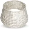 Cache Pied de Sapin de Noël en Osier - Blanc Rond 46 cm x 24 cm