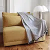 Febronie Plaid coton gris moyen 130x170