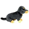 Generique Peluche Chien DACHSHUND Noir Et Tan