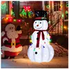 ALIGHTUP Bonhomme de neige de Noël ,Décoration de Noël avec 100 lumières LED et 20 lumières multicolores 70 x 60 x 120cm