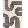 Tapis moderne tufté main en laine  Noir 120x170 cm