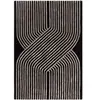 Tapis moderne tufté main en laine  Noir 120x170 cm