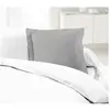 LOVELY HOME Lot de 2 Taies d'Oreillers 100% coton 63x63 cm gris clair