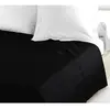 LOVELY HOME Drap Plat 100% coton 180x290 cm noir