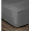 LOVELY HOME Drap Housse 100% coton 140x190x30 cm gris foncé