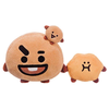 Mascotte peluche BT21 - Line Friends - SHOOKY - 20 cm - Blanc/Marron -...
