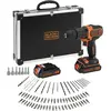 Logilink Black & Decker - Marteau perforateur 18 V + 2 batteries 1,5 Ah Li + 80