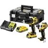 DEWALT DCK2062D2T-QW Batterie combinée 18 V/2 Ah (2 pièces) Noir/Jaune
