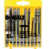 Dewalt coffret de 10 lames scies sauteuses pour le bois - réf. dt2290