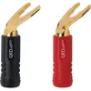 Fiches bananes QED Fourche Screwloc 1890 (lot de 4)