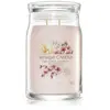 Bougie signature cerise rose et vanille grand modèle - - Rose - Verre