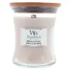 Woodwick Vanilla & Sea Salt bougie parfumée avec mèche en bois 275 g