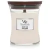 Woodwick White Teak bougie parfumée avec mèche en bois 275 g