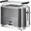 Russell Hobbs Geo Steel 25250-56 - Grille-pain - 2 tranche - 2 Emplacements - gris métallurgique avec des accents polis