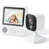 PIMPIMSKY Babyphone vidéo sans fil moniteur pour bébé, ecran de videosurveillance maison Caméra bébé sans fil 2,4 GHz