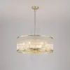 Searchlight Suspension Lara, Ø 55 cm, doré/transparent, verre/métal
