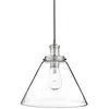 Searchlight Suspension Pyramid, argent/clair, verre, Ø 29 cm, E27