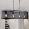 Fishnet - Suspension à 4 ampoules en maille noir mat, E27 - Searchlight