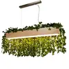 Searchlight Suspension LED Ash avec abat-jour en bois clair